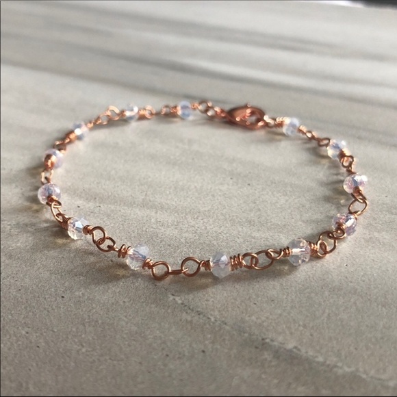 Moonstone Rose Gold Rosary Bracelet - Picture 5 of 5